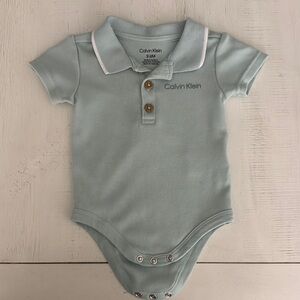 Calvin Klein Blue Bodysuit Polo Style